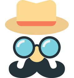 Fake Mustache And Glasses In Minimal Style