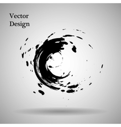 Hand drawn circle shape label logo design Vector Image