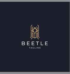 Luxurious Beetle Logo Icon Design Template Flat