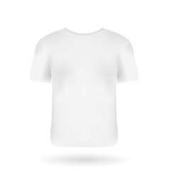 Realistic Back View T-shirt Mockup Template