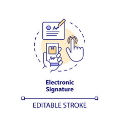 Electronic Signature Concept Icon