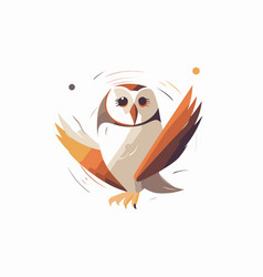 Owl Logo Of A Cartoon With Wings