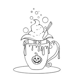 Halloween Mug With Cast And Smudges