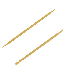 Wooden Toothpick Icon On White Background