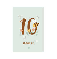 10 Months Baby Card Milestone