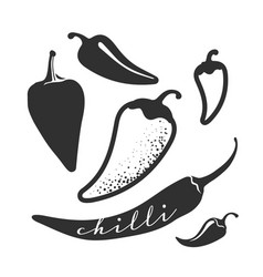 Chili Icons Or Sign Set Hot Spicy Pepper