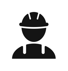 Construction Worker Silhouette Icon