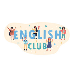 English Club Poster Design In A Panorama Banner