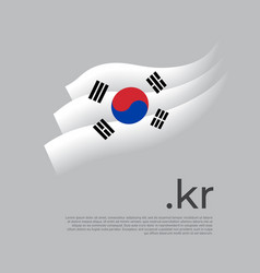 South Korea Flag Watercolor Stripes Colors