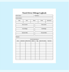 Truck Driver Mileage Log Book Kdp Interior