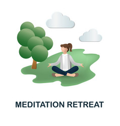 Meditation Retreat Icon 3d From Resorts