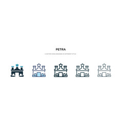 Petra Icon In Different Style Two Colored