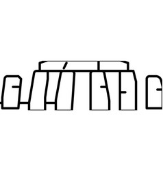 Stonehenge Monument Line Icon