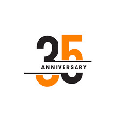 35th Celebrating Anniversary Emblem Logo Design