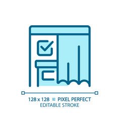 Editable Pixel Perfect Blue Voting Booth Icon