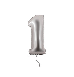 Number One Silver Foil Balloon