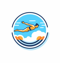 Swimming Pool Logo Template Icon