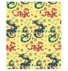 Dragon And Flowers Pattern