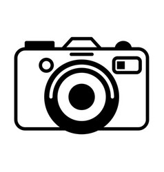 Black Camera Icon On White Background