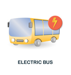 Electric Bus Icon 3d From Smart City Collection