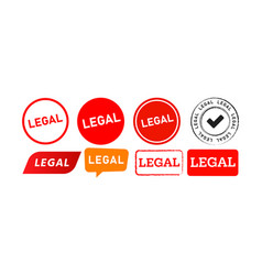 Legal Square Circle Stamp And Speech Bubble Label