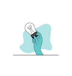 Hand Holding Light Bulb And Search Business Idea