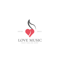 Love Music Logo Design Icon