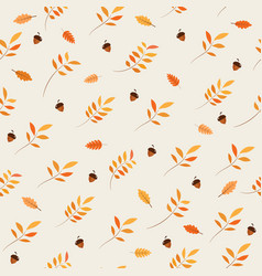 Seamless Pattern With Autumn Leaves