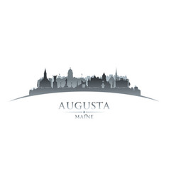 Augusta Maine City Silhouette White Background