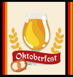 Beer Glass With Foam Oktoberfest Poster