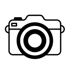 Black Camera Icon On White Background