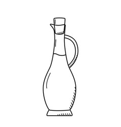 A Glass Bottle With Wooden Stopper Container