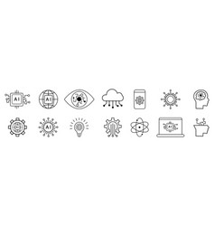 Artificial Intelligence Icon Set