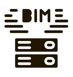 Building Information Modeling Icon Glyph