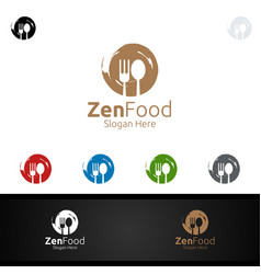 Zen Food Logo For Restaurant Or Cafe