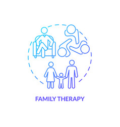 Family Therapy Blue Gradient Concept Icon