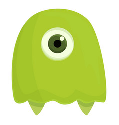 Green Lime Monster Icon Cartoon Goblin