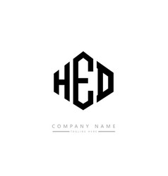 Hed Letter Logo Design With Polygon Shape