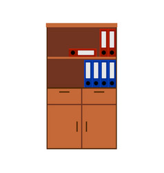 File Archive Cabinet In Flat Design