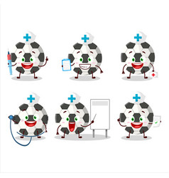 Doctor Profession Emoticon With Soccer Ball