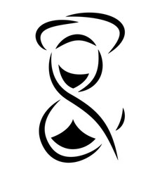 Hourglass In The Form Of An Ampersand Symbol