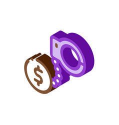 Jail Or Freedom For Money Bail Isometric Icon