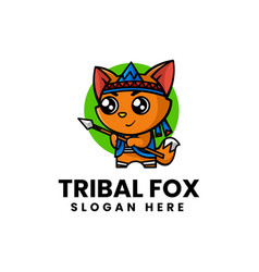 Logo Tribal Fox Simple Mascot Style