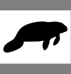 Manatee Silhouette Art