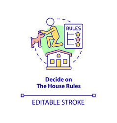 Decide On House Rules Concept Icon