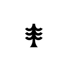 Minimal Pine Tree Line Logo Design