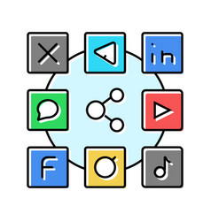 Social Media Icons Color Icon