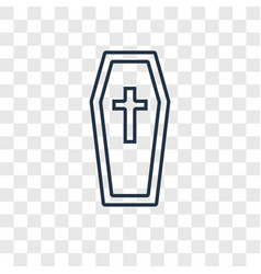 Coffin Concept Linear Icon Isolated