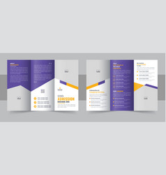 Kids School Admission Trifold Brochure Template