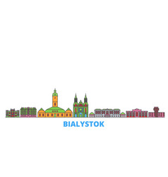 Poland Bialystok Line Cityscape Flat